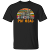 Pot Head Stone Flowers Vintage Retro Sunset Unisex T-Shirt