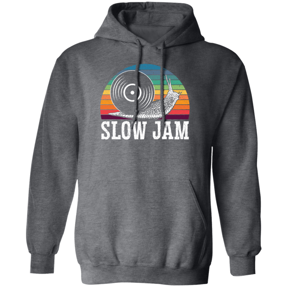 Vinyl Snail, Slow Jam Vinyl, Record Album Music Lover, Love Snail, Retro Vinyl Pullover Hoodie