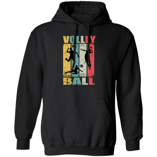 Volleyball Vintage Style, Beach Sport Gift, Best Sport For Besch Party Pullover Hoodie