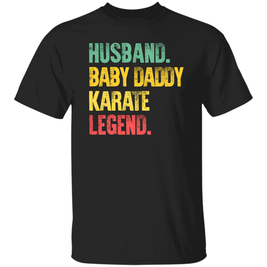 Retro Husband Baby Daddy Karate Legend Dad Unisex T-Shirt