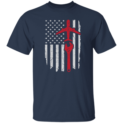 Airplane Mechanic Apparel Aircraft American Flag