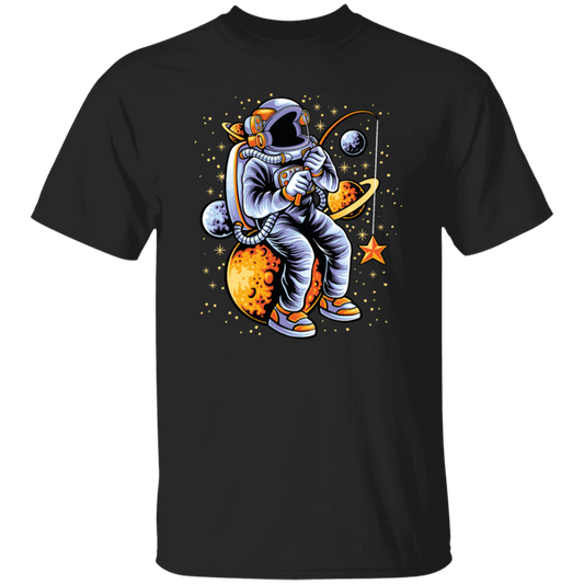 Astronaut Fishing A Star Astronaut Funny Birthday Gift Unisex T-Shirt