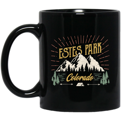 Colorado Park, National Park Lover, Estes Park Lover, Best Park Gift Black Mug