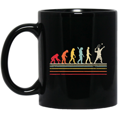 Retro Tennis, Funny Tennis Retro Style Black Mug