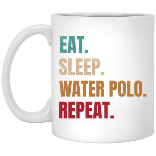 Eat Sleep Water Polo Repeat, Retro Water Polo Player Gift