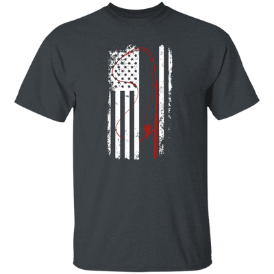 American Flag, Love To Fishing, Retro Fishing Lover, Fishing Lover Unisex T-Shirt