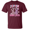 Love Bunny, Poppin Down The Bunny Trail, Pinky Bunny Gift, Funny Bunny Unisex T-Shirt