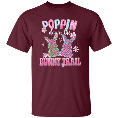 Love Bunny, Poppin Down The Bunny Trail, Pinky Bunny Gift, Funny Bunny Unisex T-Shirt