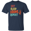 Basketball Gift, Eat Sleep Hoops Repeat Png, Retro Basketball Sport