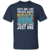 Cats Are Like Potato Chips, You Cannot Have Just One, Retro Cat Lover Unisex T-Shirt