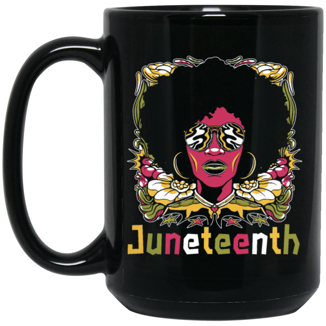 Black History Month Afrocentric Juneteenth Independence Day 1865 Black Mug