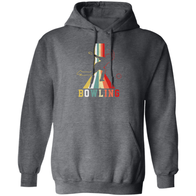 Colorful Bowling, Sporty Retro, Boy Gift, Bowling Lover Gift Pullover Hoodie