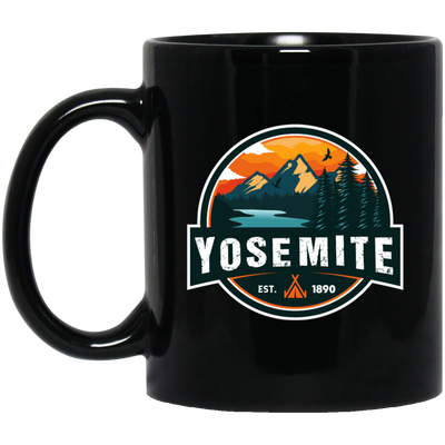Yosemite Mountain, Yosemite National Park, Love Yosemite Lover Gift Black Mug