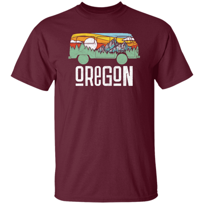 Oregon Love Gift, Outdoor Hippie, Van Nature Retro, National Park Unisex T-Shirt