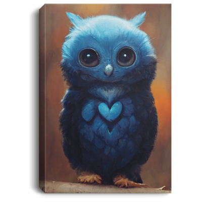 Adorable Blue Owl, So Cute Little Owl, Love The Blue Or The Owl, Little Owl Have Fluffy Fluff