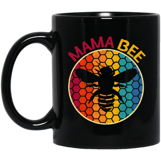 Retro Mama Bee, Bee Lover, Vintage Colorful Bumblebee Gift