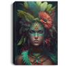 Tropicalpunk Goddess Queen, Luscious Fantasy Art Canvas