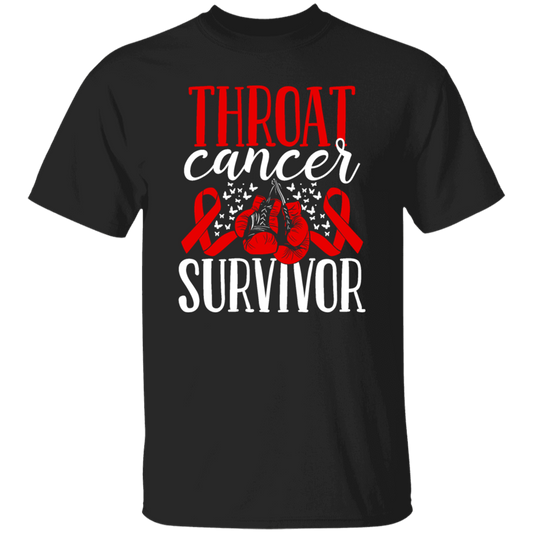 Awareness Ribbon Gift, Throat Cancer Awareness Ribbon Gloves Survivor Unisex T-Shirt