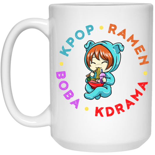 Korean Love Gift, Kpop Ramen Kdrama Boba, Cute Korean Chibi