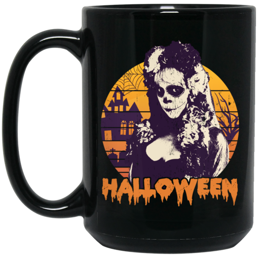 Happy Halloween, Happy Halloween Witch, Horror Gift Black Mug