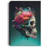 Skull With Flowery Vines, Art Skull Realistic, Gothic Skull, Mysteristic Art