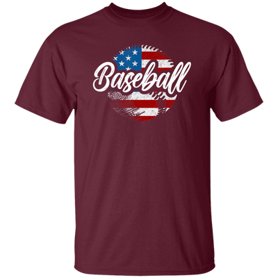 American Baseball, Love Baseball, Love American Football, American Flag In Ball Unisex T-Shirt