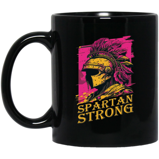 Love Spartan, Spartan Gift, Strong Man, Spartan Strong, Greece Style, Troy Fan, Aphrodite Black Mug