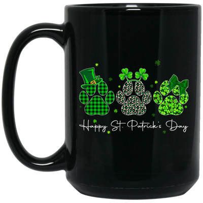 Love Shamrock Paw St Patrick Cute Cat Paw Irish Patrick Day