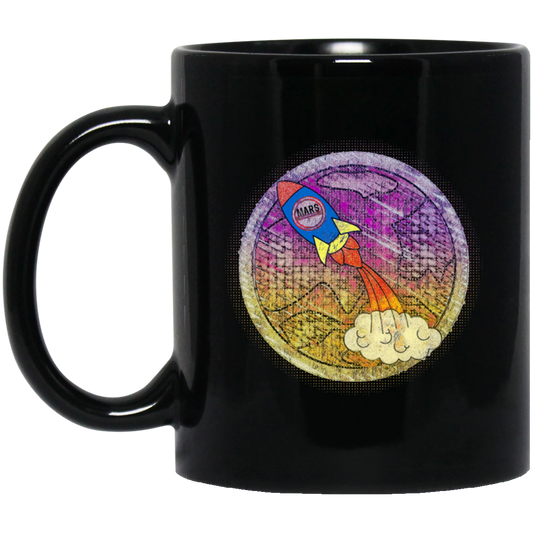 Cool Planet Space Shuttle Gift Black Mug