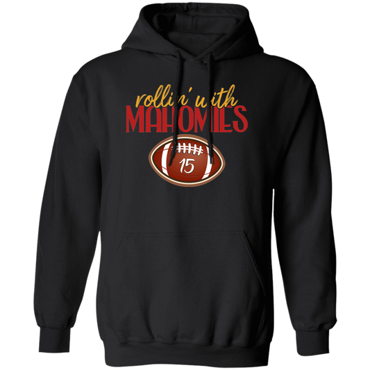 Rollin With Mahomies, Love Rugby Sport, My Love Is Mahomies Pullover Hoodie