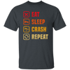 Retro Eat Sleep Crash Repeat - Mountain Biking Unisex T-Shirt