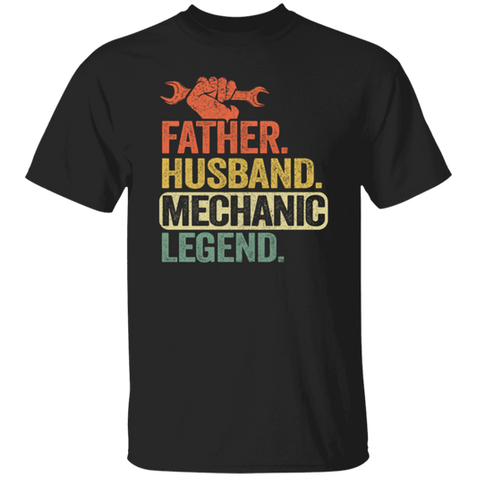 Mechanic Lover, Father Husband Mechanic Legend, Retro Mechanic Unisex T-Shirt