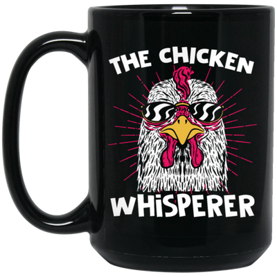 Love Chicken, Retro Chicken Gift, The Chicken Whisperer, Animal Lover Gift Black Mug