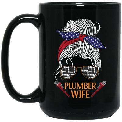 Messy Bun Lover American Girl Plumber Wife Sunglasses