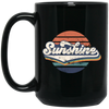 Retro Sunshine, Love Sunshine Gift, Sunshine Vintage, Sunshine Love Gift Black Mug