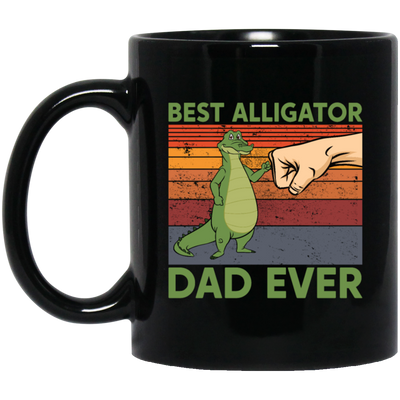 Ever Fathers Day Best Alligator Dad Fist Bump Vintage Black Mug