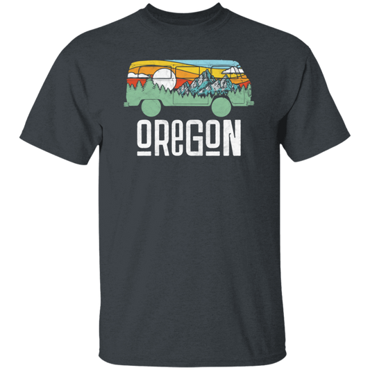 Oregon Love Gift, Outdoor Hippie, Van Nature Retro, National Park Unisex T-Shirt