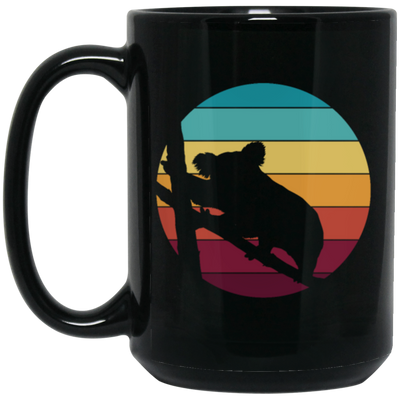 Shadow Of Cute Koalas Symbol Of Australia Fight To Wildlife Black Mug