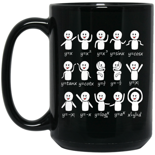 Funny Algebra Dance, Diagram Math Equation Mathemat Black Mug