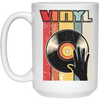 Retro Vinyl Record Player Analog Player Turntable White Mug