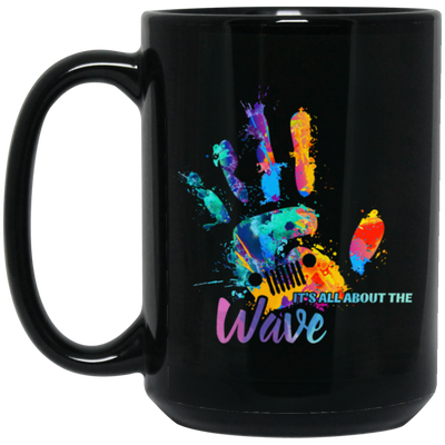 It's All About Wave Jeep Hand Wave Black Mug