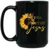 Jesus Believer Gift, Let Me Tell You About My Jesus, Sunflower Jesus Black Mug