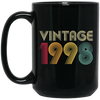 Birthday Gift Vintage 1998 Classic Men Women Black Mug