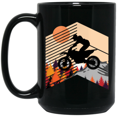 Gift For Extreme Sport Lover Dirtbike Motorbike Black Mug