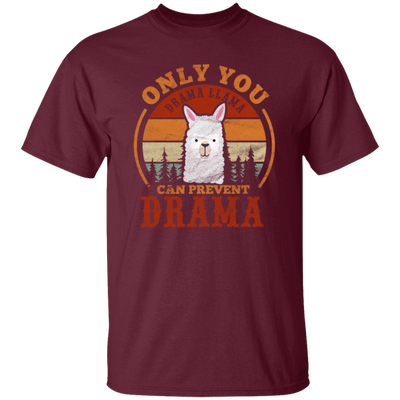 Retro Only You Drama Llama Can Prevent Drama Unisex T-Shirt