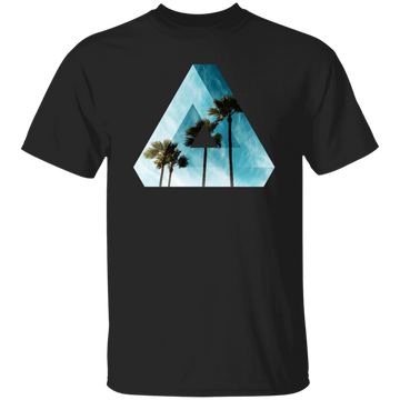 Triangle Designs With Sea And Beach, Optical Illusion Penrose