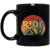 Rider Gift, Retro Ride Gift, Best Ride Ever, Ride Dirt Bike, Motorcross Lover Gift Black Mug