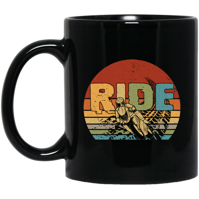 Rider Gift, Retro Ride Gift, Best Ride Ever, Ride Dirt Bike, Motorcross Lover Gift Black Mug