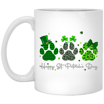 Love Shamrock Paw St Patrick Cute Cat Paw Irish Patrick Day