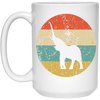 Animal Print Elephant Retro Style Animal Lover Funny Elephant Gift Birthday White Mug